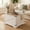 Rustic Brown & White, variant on ELLEGNT Lift Top Coffee Table with Hidden Storage - 31.5" Farmhouse Wooden Cocktail Table for Living Room Brown & White