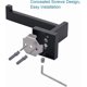 thumbnail image 4 of Toilet Paper Holder Matte Black - Toilet Tissue Roll Holders Dispenser and Hangers Wall Mounted for Bathroom & Kitchen, Stainless Steel Modern Square, 4 of 5