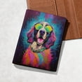 thumbnail image 5 of Hippie English Springer Spaniel Portrait oil painting Watercolor Tie-dye Vintage Travel Passport Wallet Springers Dog Lover Gifts PU Leather Passport Holder Cover - 00015, 5 of 5