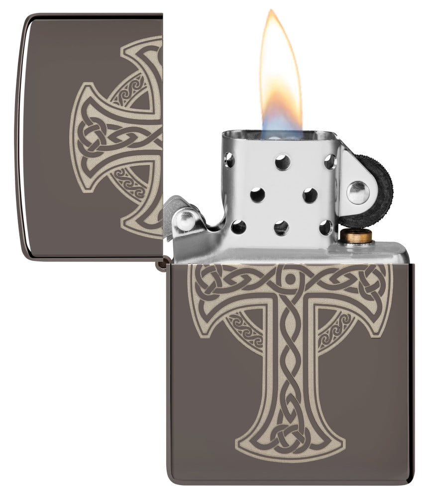 Engraved Celtic Green Cross Official Zippo Windproof Lighter