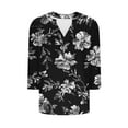 thumbnail image 4 of LiMoi Womens Spring Blouses Women's Tops Plus Sized Womens Tops 3/4 Sleeve Loose Fit Womens Blouses Spring Work My Order Gifts, 4 of 5