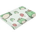 thumbnail image 2 of Faty-T Cute Green Frog Blanket, Flannel Blanket Fluffy Cozy Fuzzy Throws Non-Shedding for Bed Sofa Couch Home Decor, Adults Kids Teens 50*60 in, 2 of 5