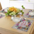 thumbnail image 4 of Ambesonne Flower Place Mats Set of 4, Thank You Words Ceramic, Standard Size, Multicolor, 4 of 6