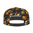 thumbnail image 4 of Daiia Halloween Skull print Flat Bill Hats Flat Brim Trucker Cap Baseball Cap Adjustable Classic Low Profile Hat Unconstructed Plain Cap, 4 of 9
