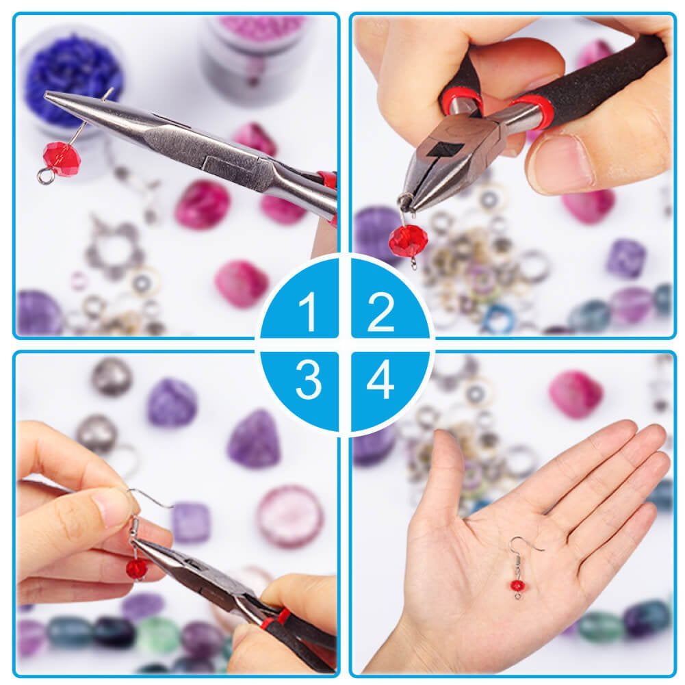 Jewelry Making Supplies Kit with Tools, Wires, Findings for Jewelry Repair and Beading