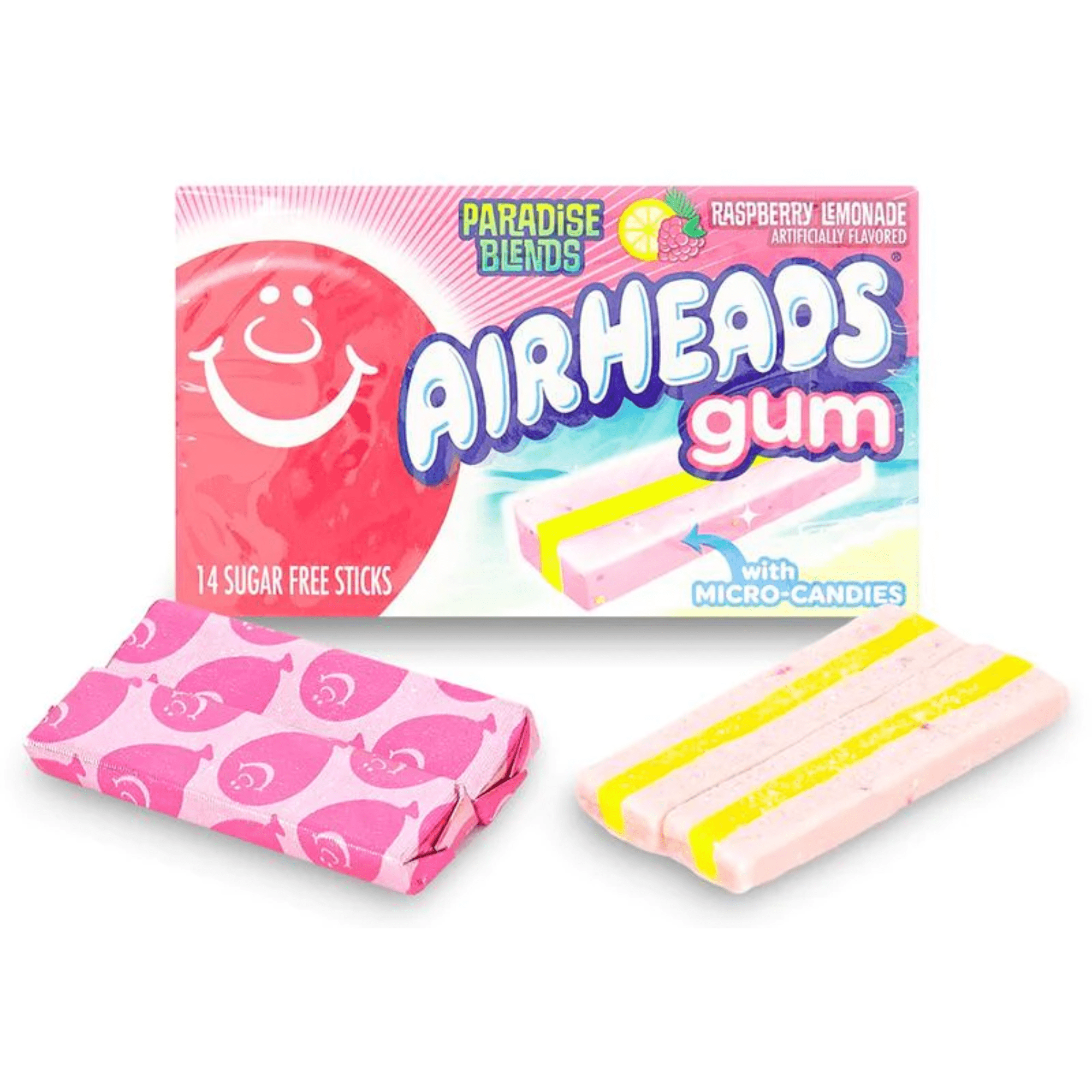 AIRBLASTER20-21 ⭐︎ CANDY SMILE Airheads Candy, Chewing Gum, RASPBERRY LEMONADE Flavor MICRO