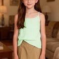 thumbnail image 5 of Ugoldhm Girls' Vertical Stripe Spaghetti Strap Cami Top Summer Casual Camisole 4-14 Years Old Clothes, 5 of 8