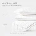 thumbnail image 3 of Noble Linens White Square Pattern Quilted Coverlet Set, Twin / Twin XL, 3 of 12