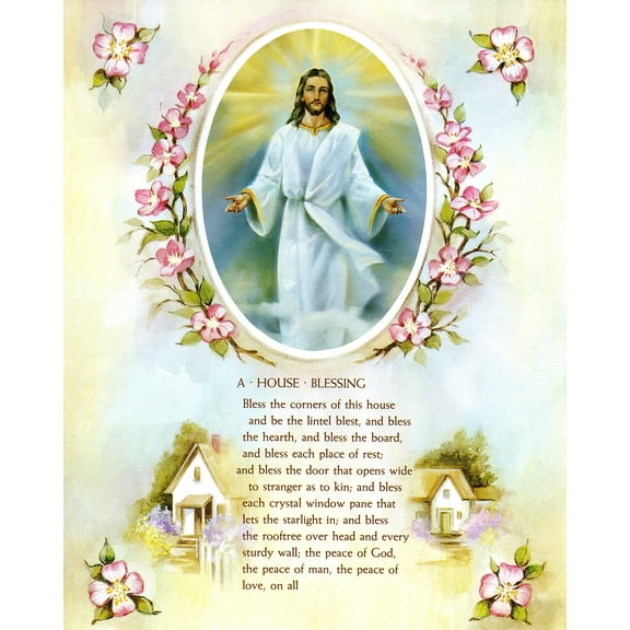 Catholic print picture - HOUSE BLESSING 2 - 8" x 10" ready to be framed