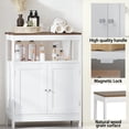 thumbnail image 3 of Noble House Modern Storage Cabinet with Double Doors, Multi-Purpose Kitchen or Bathroom Organizer, White, 3 of 11