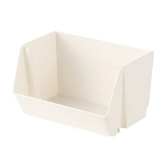 Plastic Storage Basket Stackable Household Desktop Storage Basket, Office Storage Plastic Box, Space Saving Multifunctional Storage Basket