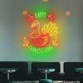 thumbnail image 2 of Craftnamesign Turkey Thanksgiving Neon Light, Home Party Thanksgiving Holiday Wall Art, 2 of 5
