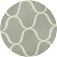 thumbnail image 2 of SAFAVIEH Cambridge Jared Geometric Wool Area Rug, Gray/Ivory, 6' x 6' Round, 2 of 7