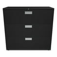 thumbnail image 2 of HON H693.L.P Brigade 600 Series 42 in. x 18 in. x 39.13 in. 3 Legal/Letter-Size File Drawers Lateral File - Black, 2 of 4