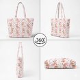 thumbnail image 4 of XYZCANDO Pink Reindeer Bow Print Padded Shoulder Tote Bag, Large Capacity Quilted Handbag for Christmas Shopping Travel Daily Commute Work Holiday Outings, 4 of 7