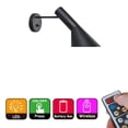 thumbnail image 1 of FSLIVING Battery Operated Modern Black Metal Wall Sconces 1 Light LED Remote Control, 1 of 6