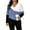 #_003Royal Blue, variant on ASDFVBKG Plus Size Tops for Women V Neck Long Sleeve Soft Tops Dressy Casual Color Block T Shirts Royal Blue XL