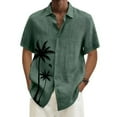 thumbnail image 2 of Designer Spring Summer Men's Casual Cotton Solid Color Short Sleeve Shirts Loose Shirts, 2 of 5