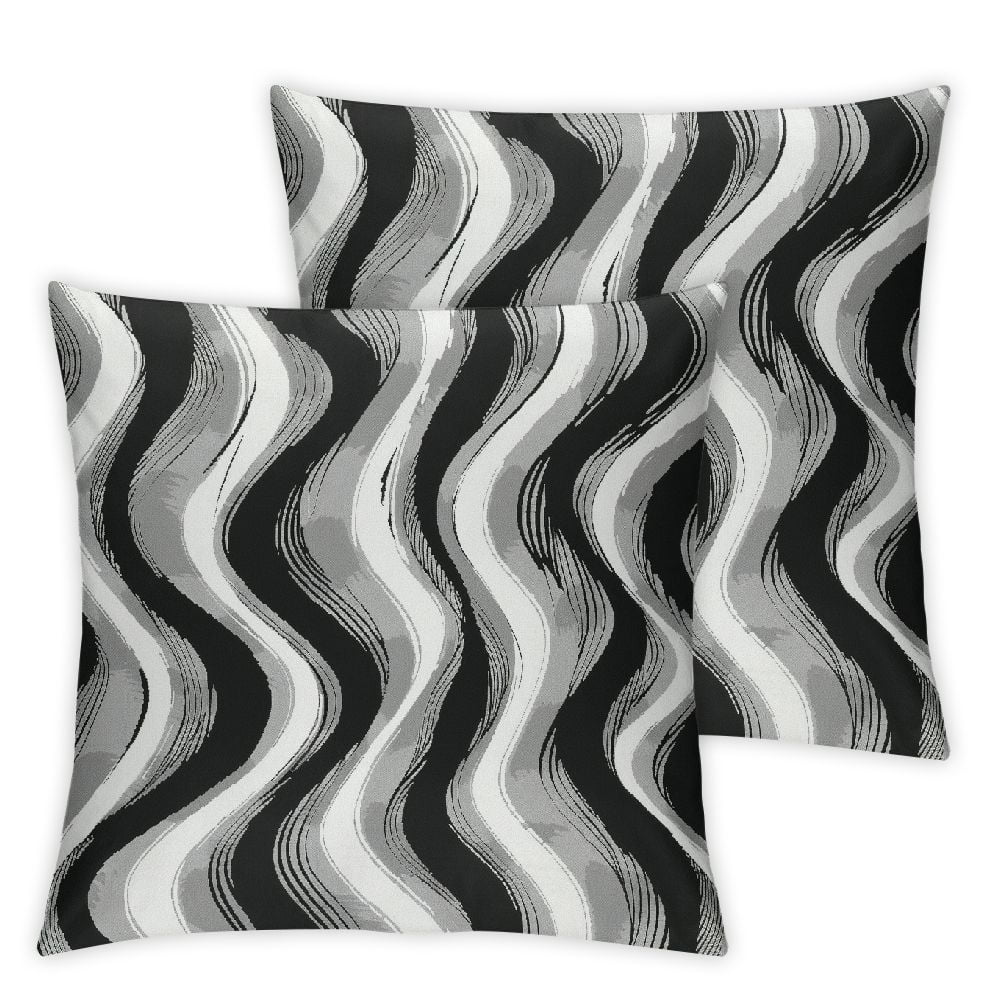 JRXY Black and White Grey Throw Pillow Covers Set of 2 Modern Geometric Lines Cushion Covers for Living Room Sofa Accent Home Decor Abstract Art Decorative Pillowcases Outdoor Pillows Covers White