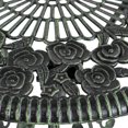 thumbnail image 3 of Patio Premier Ensemble de Bistrot Extérieur 3 Pièces Meubles de Patio en Aluminium Moulé Résistant à la Rouille avec Finition Antique Rose Deign, Table et Chaise de Patio W / Trou de Parapluie pour Arrière-Cour (Verdigris), 3 of 3