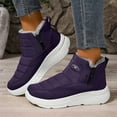 thumbnail image 2 of CAICJ98 Womens Winter Boots Comfortable Warm Lined Ankle Booties Slip On Waterproof Short Boots Outdoor Snow Boots Women (Purple,Size 9.5), 2 of 9