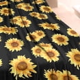 thumbnail image 3 of Black Yellow Sunflower Pattern Blanket,Comfortable Soft Lamb Wool Throw Blanket,All Season,Warm Lightweight Blankets for Sofa Bed Couch Living Room Chair,40"x50", 3 of 4