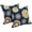 Bloom Cobalt, variant on 2 Pack Outdoor Pillow Covers ONLY 18x18 Inch, Water-Repellent Square Decorative Cushion Covers for Patio Furniture, Garden, Sofa, Herringbone Black White