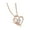 Rose Gold, variant on Opvise Women Necklace Rhinestone Hollow Heart Pendant Neck Decoration Jewelry Adjustable Prom Party Dating Clavicle Necklace