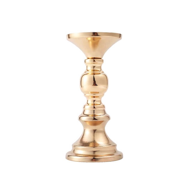 Toystoory Candelabro de hierro de 2 piezas, candelabro de repuesto reutilizable para mesa, centro de mesa, decoración de candelabro de compromiso para Decoración del hogar Oro Toystoory HA067003-01