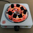 thumbnail image 3 of Electric Single Burner Cooktop, Compact and Portable, Adjustable Temperature Hot Plate, 1500W, Black & Stainless Eu Plug, 3 of 6
