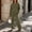army green, variant on Plus Size Women's Casual Sets Fall 2 Piece Outfit Long Sleeve Round Neck Top and Wide Leg Pants with Pockets Lounge Set