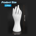thumbnail image 2 of 2pcs Hand Ring Holder, Hand Jewelry Holder Ring Display Stand Jewelry Display Bracelet Display Heavy Sturdy Base for Room Decorative, White, 2 of 5