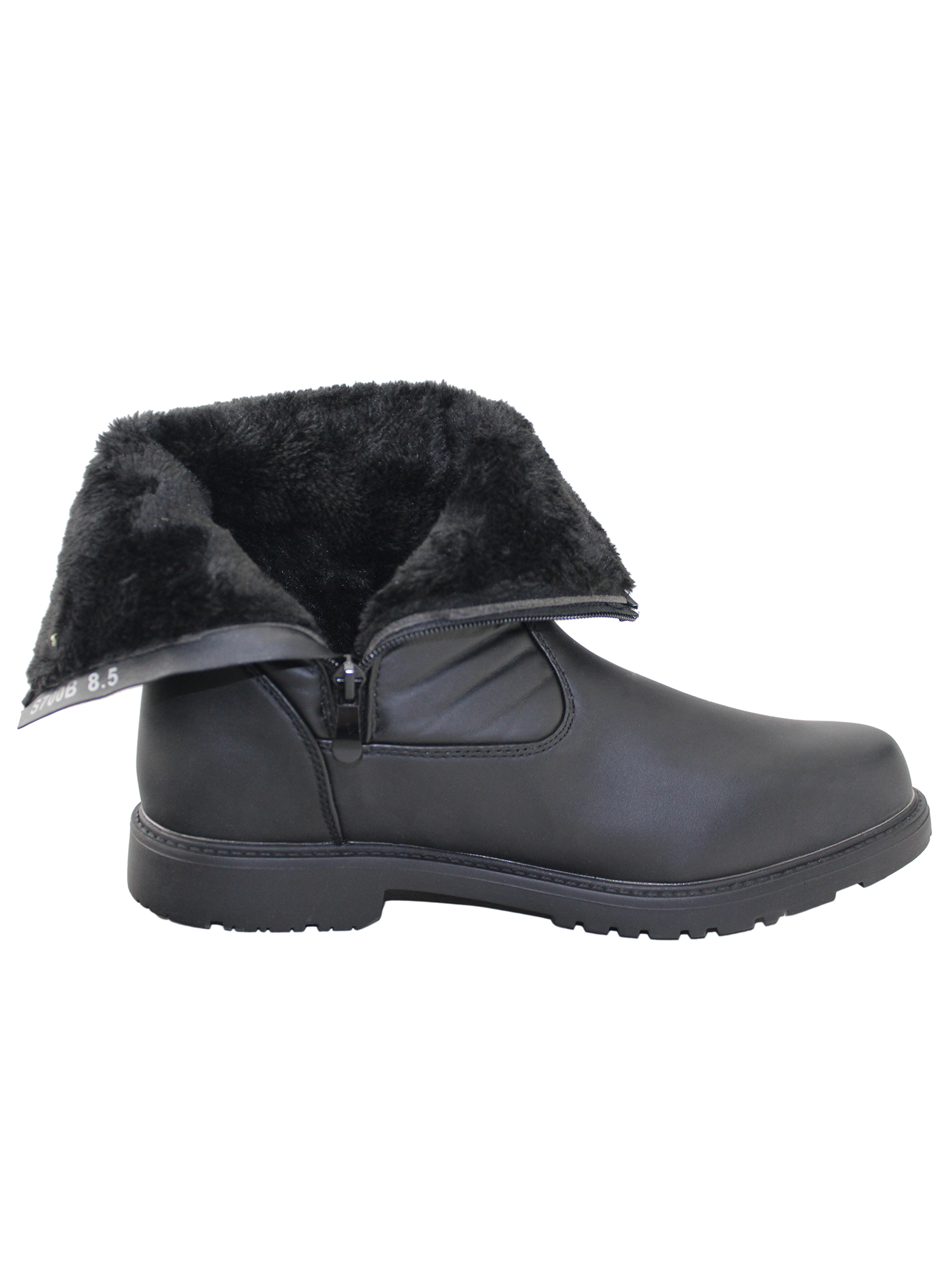 Tanleewa Men's Winter Boots Fur Lining Waterproof Non Slip Snow Boots Side Zipper Shoe Size 8 - image 2 of 6