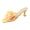 Yellow, variant on Yellow Womens Open Toe Thong High Heel Sandals Fashionable Summer Slip On Slippers Floral Design Comfort Outdoor Indoor Pu Yellow Size 7.5