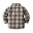 thumbnail image 3 of VERUGU Baby Jacket Kids Toddler Flannel Shirt Jacket Plaid Long Sleeve Shacket Baby Boys Girls Fall Shirt Coat Outwear, 3 of 7