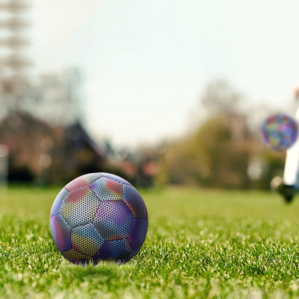 ANXPTIME Luminous Soccer Ball Light Up Reflective Football for Night Games & Training