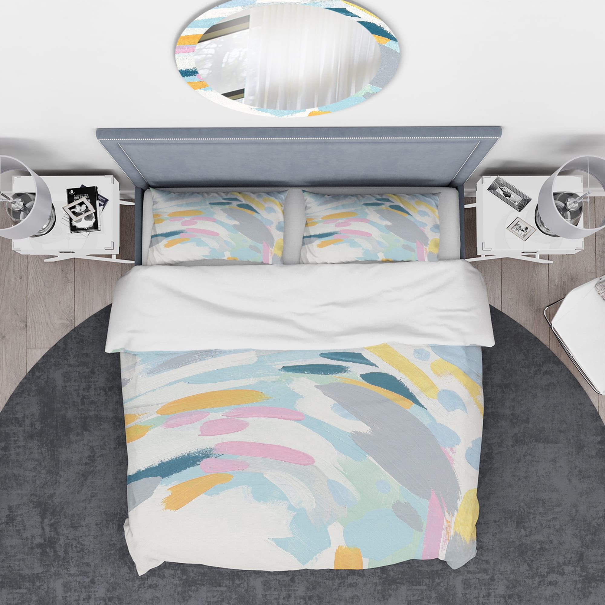 Designart 'Geometric Vortex II' Geometric Duvet Cover Set