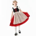 thumbnail image 5 of XXWXYD 𝖮ktoberfest Costum𝖾 Girls Kids Teens Traditional German Bavarian Dirndl Dress Apron Be𝖾r Festival Outfit Halloween Par𝗍y 𝖢arnival Performance Dirndl Outfits Children Toddler, 5 of 8