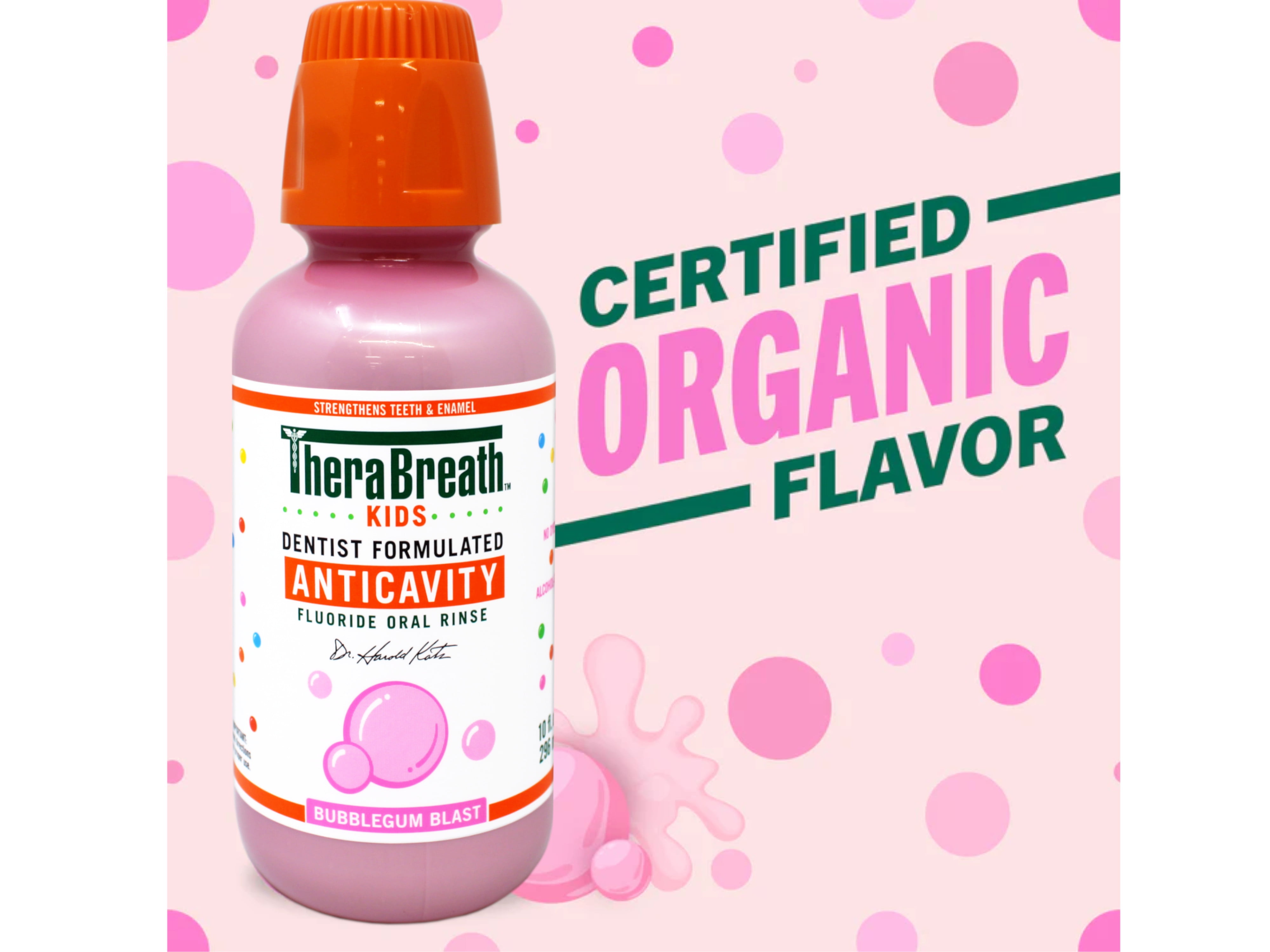 TheraBreath Kids Anticavity Mouthwash, Bubblegum Blast, 10 FL OZ - 3 Pack