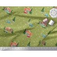 thumbnail image 2 of Soimoi Cotton Voile Fabric House,Tree & Car Transport Printed Craft Fabric by the Yard 56 Inch Wide, 2 of 3