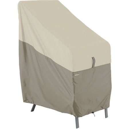 Classic Accessories Belltown Stackable Chair Patio Furniture Storage Cover, Sidewalk Grey