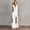 White plus size boho maxi dress a1, variant on Uscallm Women Plus Size V Neck Sleeveless Ruffle Maxi Dress Boho Elegant Beach Vacation Maxi Dresses Long, Gray 3XL