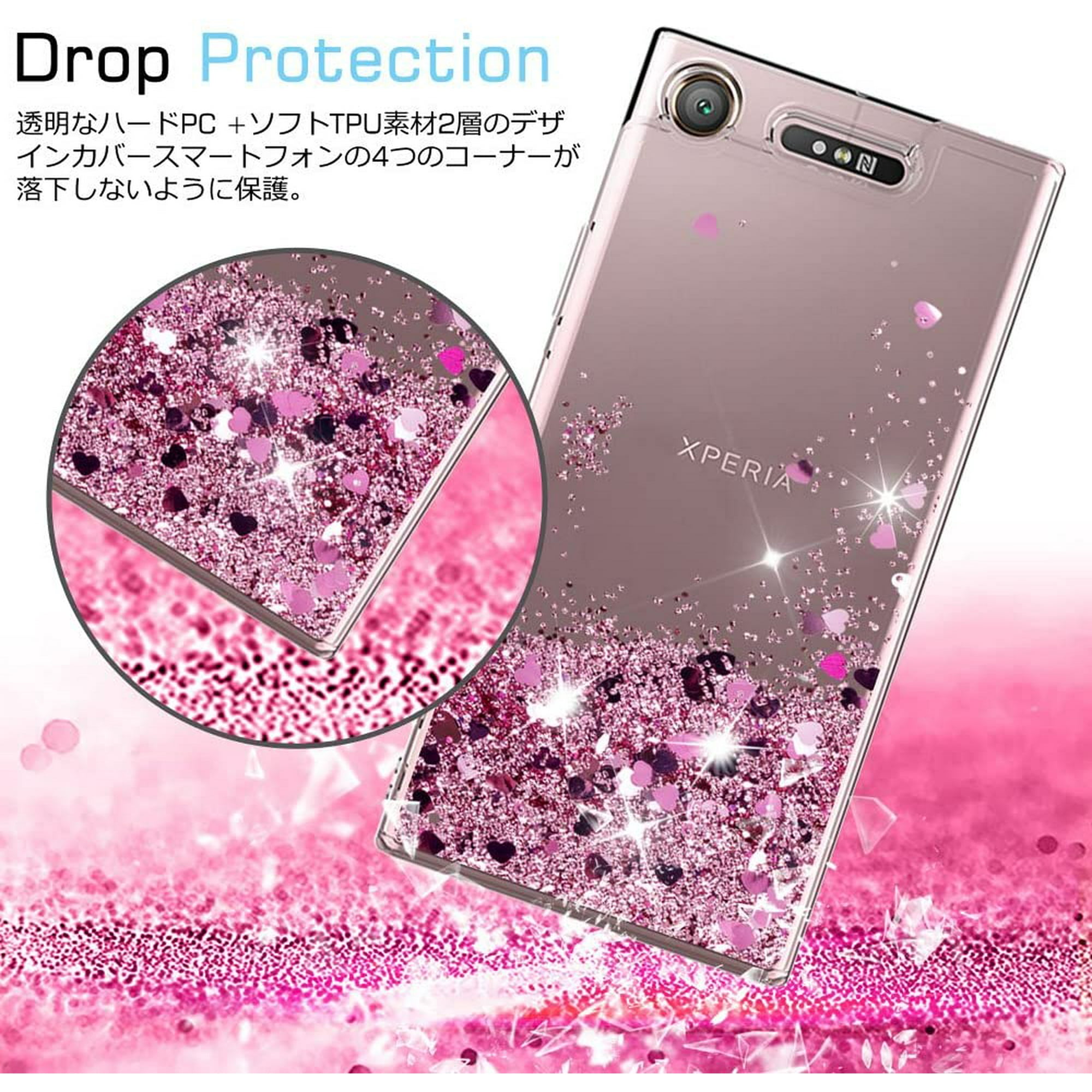 Sony Xperia Xz1 Coque Etui Glitter Cell Phone Case For Girls Women Leyi Luxury Cute Clear Bling Design Liquid Quicksand Walmart Canada