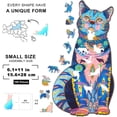 thumbnail image 2 of Puzzle de madera con forma de gato, 100 piezas, madera de Truunion, para adultos, 2 of 5