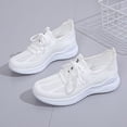 thumbnail image 5 of AUDeals Women's Y2K Chunky Sneakers, Mesh Athletic Shoes with Orthopedic Comfort for Gym and Walking (White, 6.5), 5 of 7