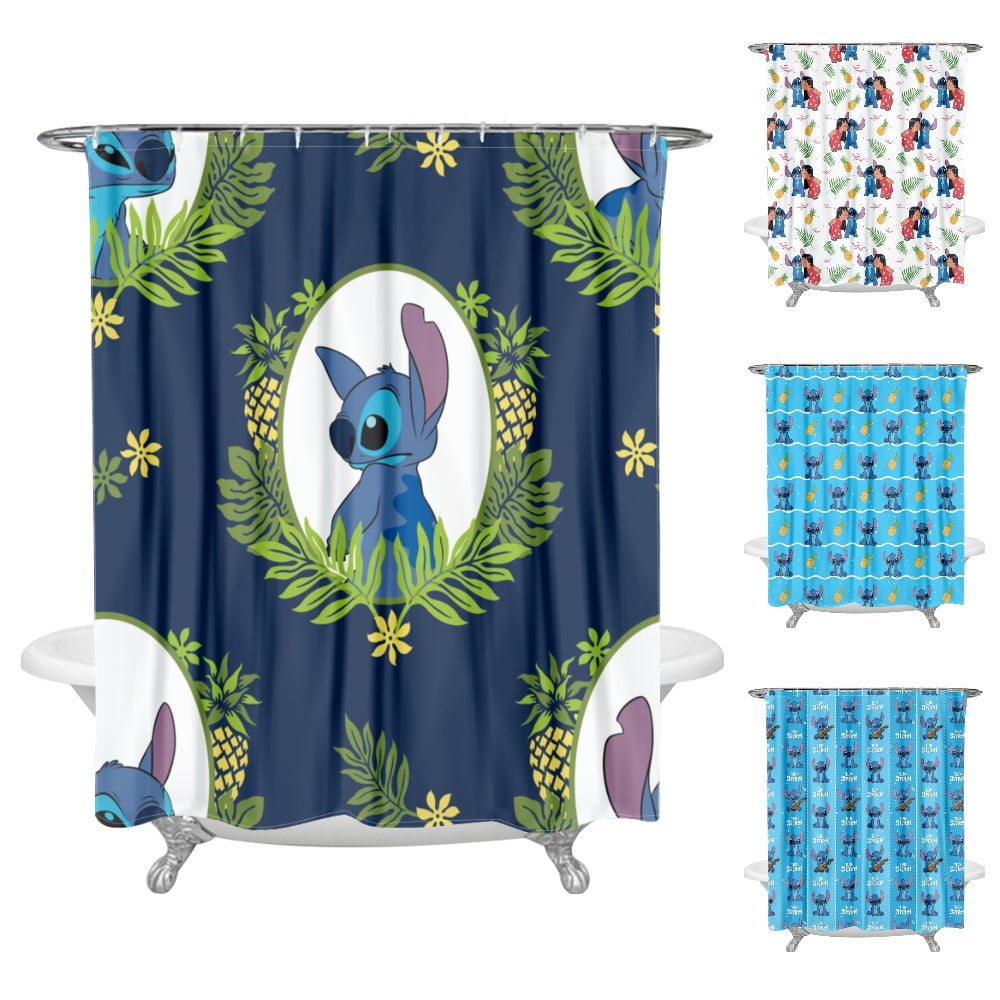 Lilo & Stitch Shower Curtain, Washable Shower Curtain Cloth Machine