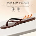 thumbnail image 5 of Flip Flops for Women Thong Flat Sandals Lightweight Minimalist Non-Slip Memory Foam Sole Open Toe Casual Vacation Daily Essentials Classic Beach Slippers, 5 of 7