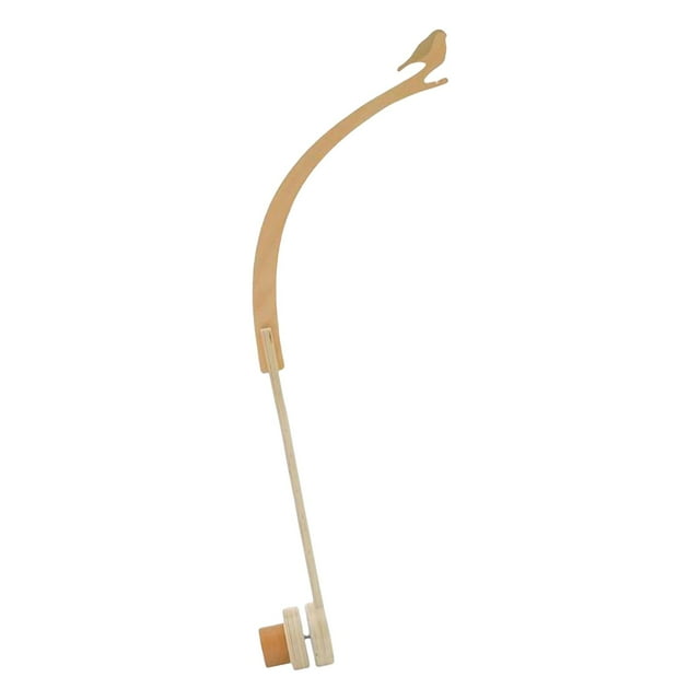 Soporte para caja de música, soporte para campana de cama de madera ajustable giratorio para colgar en la cama de los niños Titular de aves