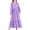 Light Violet, variant on Girls Summer Casual Dress Solid Color Round Neck Long Sleeve Daily Casual Dress Holiday Beach Dresses with Pockets(Light Violet,6-7 Years)