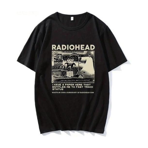 Camiseta con estampado gráfico de Radiohead vintage para hombre y mujer. Cómoda camiseta de algodón con cuello redondo y diseño único. Tejido de punto transpirable. Ideal para todas las estaciones. Ta